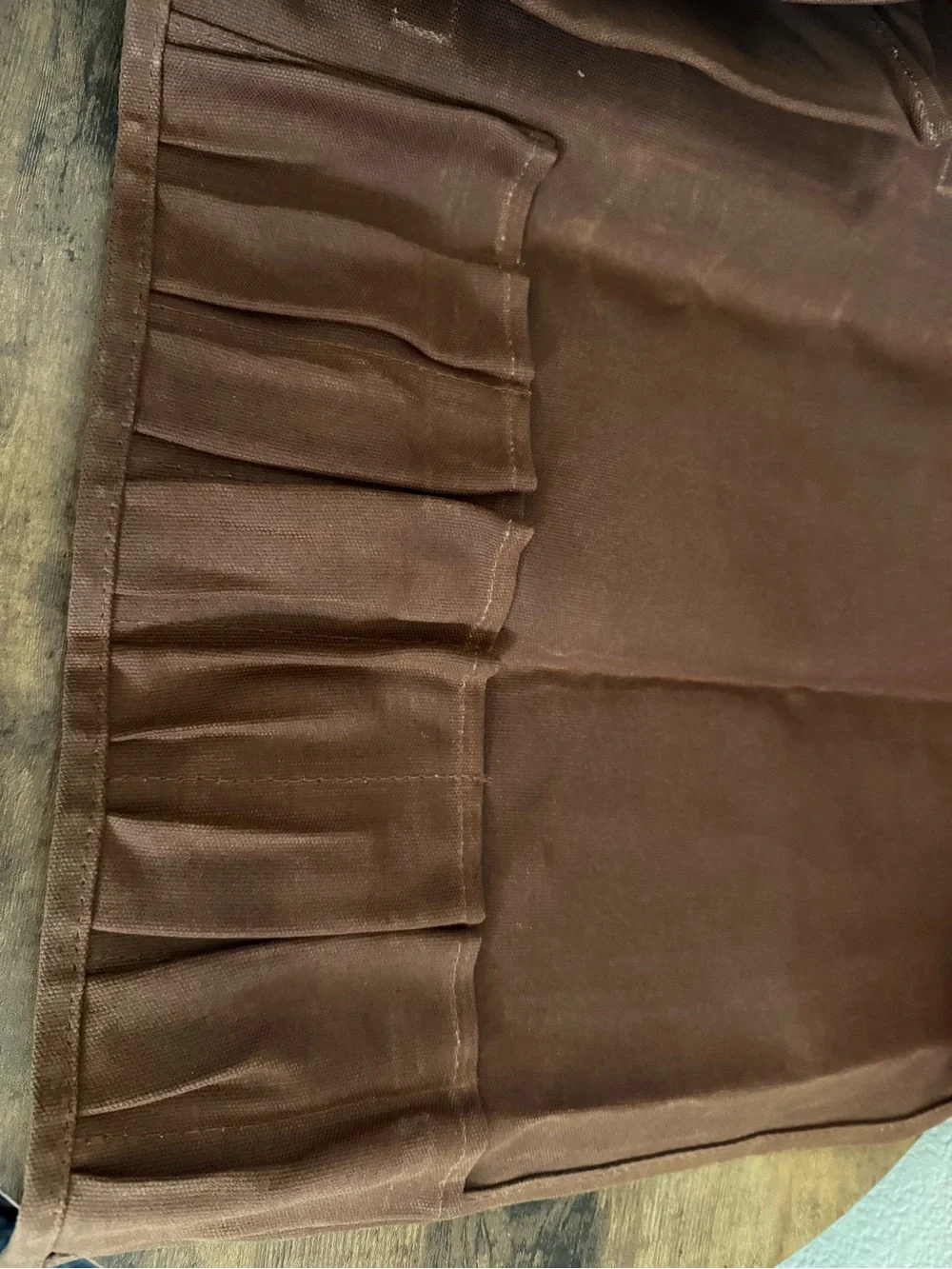 Dickies Brown Canvas Roll-Up Chef Knife Organizer and Storage Roll Leather Strap
